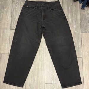 American Eagle black barrel jeans